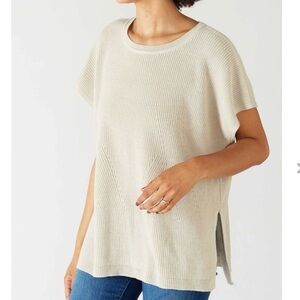 Mersea Camden Sweater Oatmeal Button Back Reversible OS